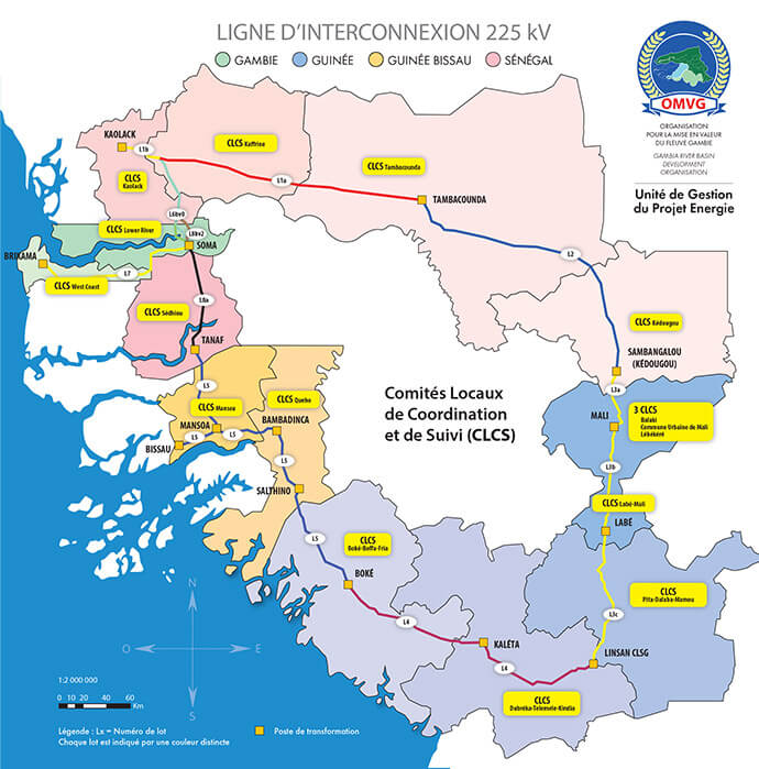 tracé de la ligne d'interconnexion